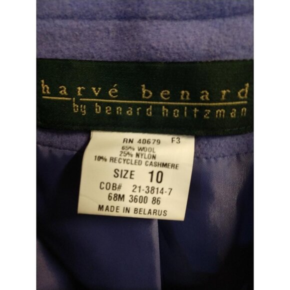 Harvé Benard Womens Wool-Blend Lavender Blazer Jacket Size 10 - Picture 5 of 5